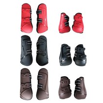 승마 용품 승마복 승마모자 1힘줄 Fetlock 부츠 승마 점프 충격 흡수 마술 경쟁 다리 장비 페트락, 03 Red Front Leg M