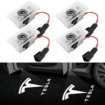Farmogo 자동차 도어 LED 로고 프로젝터 웅덩이 조명 Tesla Model 3 Model S Model Y Model X 액세서리 용 울트라 브라이트 웰컴 라이트 고스트 섀도우 (4 팩), 4 pack Blue