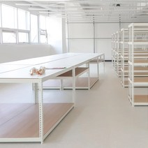 작업대 2T중량 스피드랙, 화이트 1200x400x900_3단