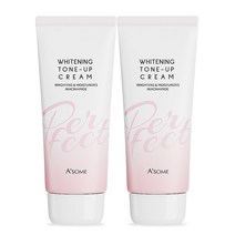 [에이썸] 퍼펙트 화이트닝 미백 톤업 크림 대용량 100ml x 2개