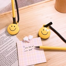 시시네잡화점 스마일 스탠드 부착형 은행 관공서 사무실 학교 스프링 수성 볼펜 문구덕후