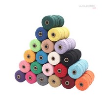 와요또 마크라메 실 컬러 면로프 13컬러 3mm/4mm 면실 100m 마크라메 재료, 3MM, 주황