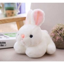 귀여운 핑크 토끼 동물 봉제 인형 15CM/20CM 아기 소녀용 생일 선물, 20CM, white