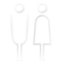 화장실 표지판 문구 표시 안내판 UX타입 스카시, 백색