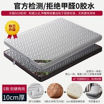 접이식 코코넛 매트리스 슈퍼 싱글 1인용 매트 침대 하드 라텍스 메트 싱글 더블 퀸 라지킹, E 섹션 두께 10cm (3D 통기성 + 2cm 라텍스