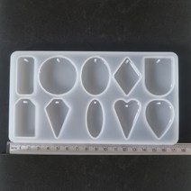 레진공예 아트 재료 하트쉐이커 몰드 크리스탈 에폭시 수지 키링 DIY 쥬얼리, 키링몰드F