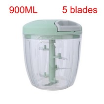 갈갈이음식물처리기 음식물분쇄기 음쓰처리기 500/900ML 수동 고기 Mincer 마늘 쵸퍼 회전 프레스 크러셔, 06 900ml Green