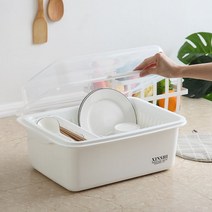 투빌 식기건조대 뚜껑있는건조대 물빠짐 설거지건조대 식기정리대 설거지통 그릇정리대