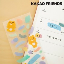 카카오프렌즈 반투명 스티커 다꾸 탑꾸 폴꾸 씰스티커, 튜브