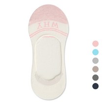 [쿠비카]레터링 배색 여성 덧신양말 6종세트 CHW-F238