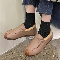 헤이주드 발편한 겨울 여성 털단화