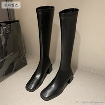 뉴타임즈 여성 추동 빅사이즈 슬림라인 캐주얼 코디아이템 뒷면지퍼 단화 롱부츠 A28