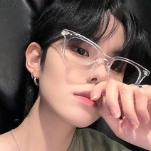 남자 여자 투명 블랙 뿔테 안경테