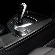 BMW 3시리즈 F30 아이드라이브 패널 카본 데칼스티커, 다이얼 블랙카본유광
