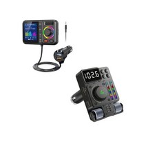 Nulaxy Bluetooth FM Transmitter for Car-KM28 & 2023 Upgraded Bluetooth V5.3 Car FM Transmitter-KM34