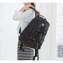 MLB 백팩 배낭 양키스 스트리트 학교 가방 통근 블랙