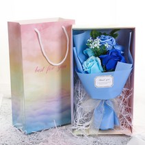 라이징 데일리 비누꽃 8종 꽃다발 인테리어 장식 소품, 이플린 블루