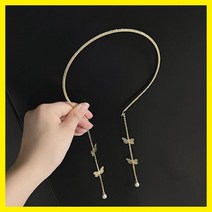 여성 사랑스러운 나비 헤어 쥬얼리 머리띠 귀고리 착시 스트링 액세서리 포인트