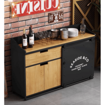 카페 반납대 셀프바 인더스트리얼 음료 수거함, 골드 가로120x세로40x높이90