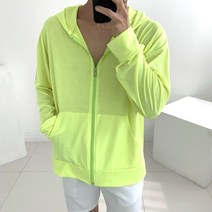 여름 오버핏 바캉스 해변 비치웨어 실켓 긴팔 후드 집업 티셔츠(6color)
