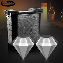 크리스탈 클리어 아이스 볼 메이커 아이스볼 프레스 구형 위스키 트레이 몰드 버블 프리 아이스 큐브 메이커 다이아몬드 해골 아이스 박스 몰드, 하나, C