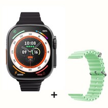 Dateboy ZD8 울트라 맥스 스마트 워치 시리즈 8 49mm 2.08 "망막 스크린 티타늄 바디 BT 전화 NFC ECG, 17 Black add green