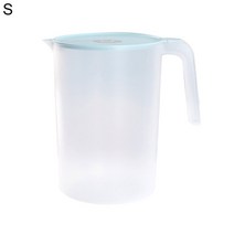 음료디스펜서 피쳐 2000/2500ml 명확한 대용량 투수 내열성 냉수 주전자 가정용 음료 저장 용기 병, S, 02 파란