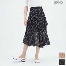 스파오 스파오 플라워 프릴 롱 스커트_SPWH924G61