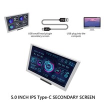 미니 모니터 광고용 서브컴퓨터 온도, 02 White