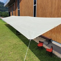 크림 그늘막 쉐이드 썬쉐이드 옥상 천막 차광막 테라스 카페 선쉐이드, 3번: 2 x 4
