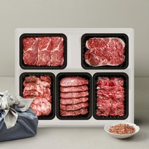 인정식탁 명절 후 배송고기장인백정 한우 1+ 특선구이 선물세트 2kg (꽃등심+채끝+업진살+부채살+특수부위) -인증
