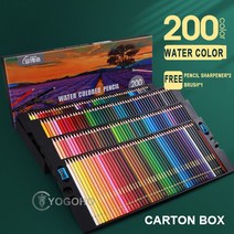 프리즈마 수성 색연필 컬러 연필 오일 수채화 드로잉 세트 천 가방 미술 용품, 10 200 water colors