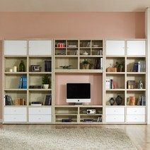 로쏘 [로쏘]마벨3600 TV수납선반형책장 풀세트, 색상_월넛