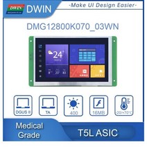 DWIN 7 인치 의료용 TFT LCD 디스플레이 HMI 터치 스크린 CTP/RTP TTL UART 포트, Capacitive Touch