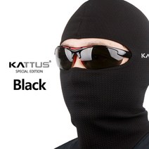 KATTUS 카투스 히트페이스 바라클라바 복면 기능성원단사용 슬림형, 블랙