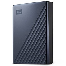 WD 휴대용 외장 하드 5TB My Passport 울트라 블루 HDD USB-C 및 USB 3.1 호환 - WDBFTM0050BBL-WESN, Mac, 4TB