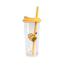 카카오프렌즈 클리어 텀블러 춘식이 빨대세트 591ml, 어피치