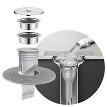 3S리빙 하수구트랩(44-99) 욕실용 베란다 하수구 냄새차단 냄새제거 트랩