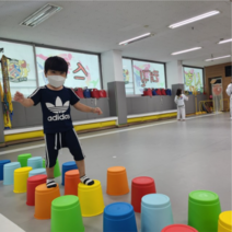 팔봉생활건강 대형컵쌓기 점보스택스 국내산 6색깔 1세트 (컵6개)