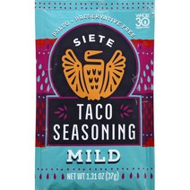 시에테 타코 시즈닝 마일드 37g Siete Taco Seasoning Mild 37g, 1개