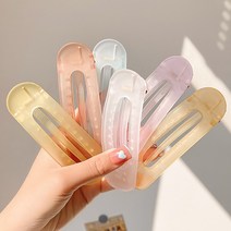 우드피카 투명 클립 집게 머리핀 6개 1세트