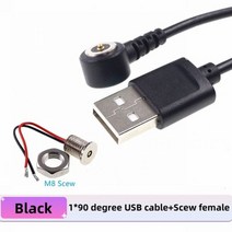 패널 마운트 마그네틱 포고 핀 커넥터 방수 IP67 전원 충전 3A 원형 강한 힘 8.5mm 직경 1 3 5 20 50 200 PCs, 20개, 90 도 F 나사