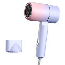 접이식 헤어 드라이어 220V 휴대용 가방 가정용 뜨거운 공기 음이온 케어 미니 여행 블로우 건조기, Pink+미국, 미국