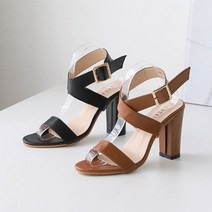 브이와이 여성 발목끈 샌달 큰사이즈 X자 킬힐 10CM굽