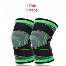 무릎 보호대 니슬리브 의 스포츠 압축 패드 탄성 피트니스 장비 배구 농구 승마 달리기, Green 1 pair_XXL