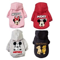 mickey minnie pet dogs hoodies 디즈니 cute dog clothes warm for small medium dogs pullover 프랑스 불독 요크셔 r, 열하나, s