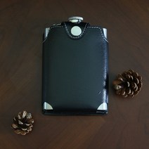 젠틀샷 힙플라스크 레더포켓 블랙 휴대용 양주 술병 백패킹 감성 캠핑소품
