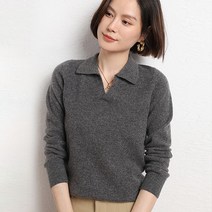 디커스텀 여성용 카라 니트 티셔츠