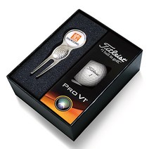 타이틀리스트 Pro V1 골프볼/그린보수기볼마커세트(실버) TP-210S