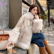셀럽당 여성용 인조밍크 점퍼 겨울 페이크 패션 폭스 퍼 코트